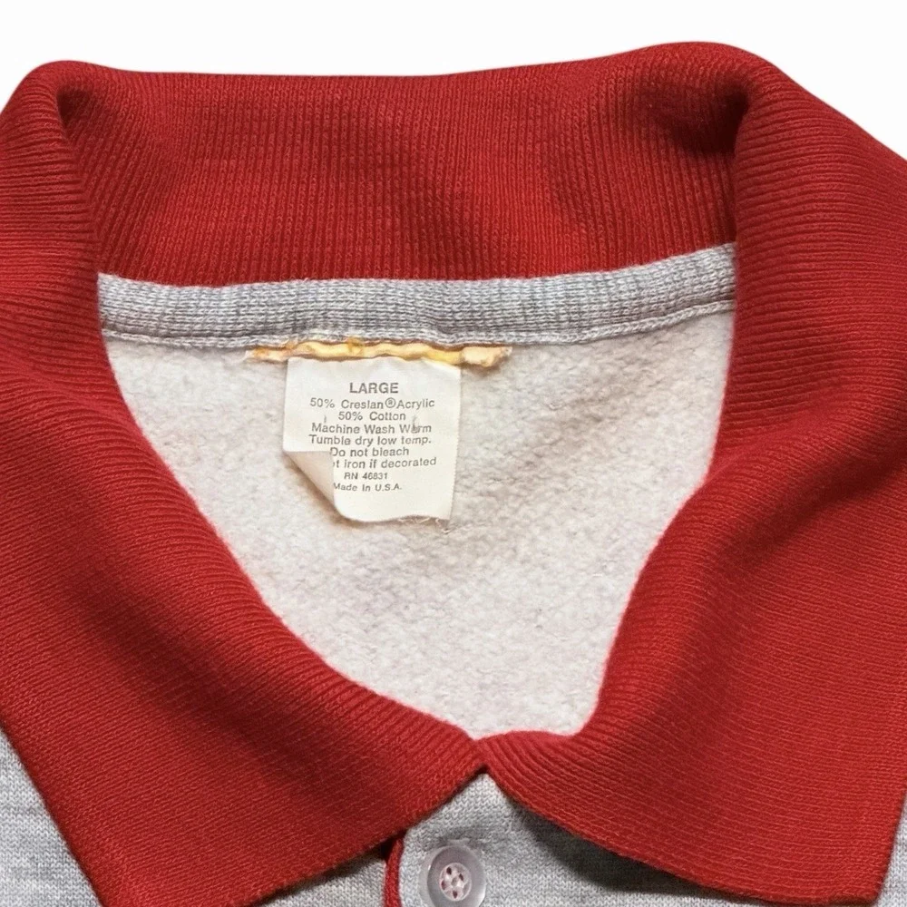 Vintage 1980s Kansas City Chiefs NFL Collared Pullover Polo Style USA Made Large